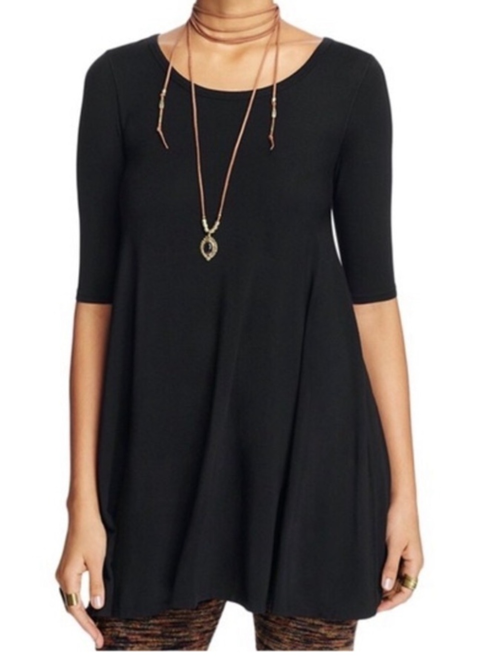 We the Free Free People Black Tunic open back